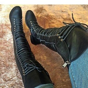 Black Knee high boots size 9